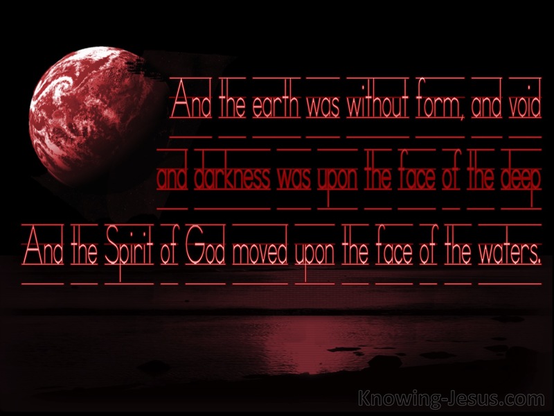 Genesis 1:2 The Earth Was Without Form And Void (red)